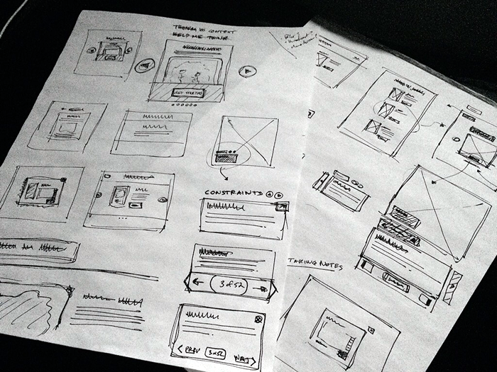 Thinking in Context - rough sketches and initial ideas.