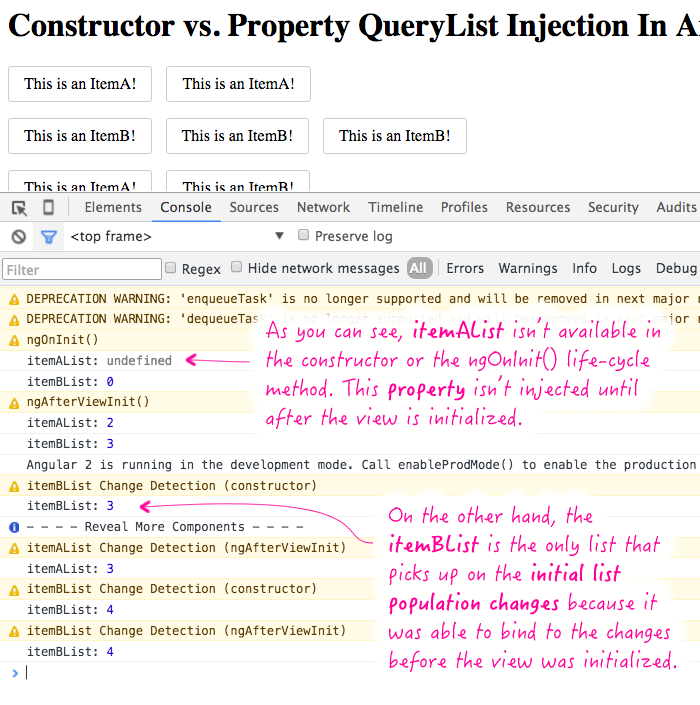 QueryList injection in Angular 2 Beta 8.