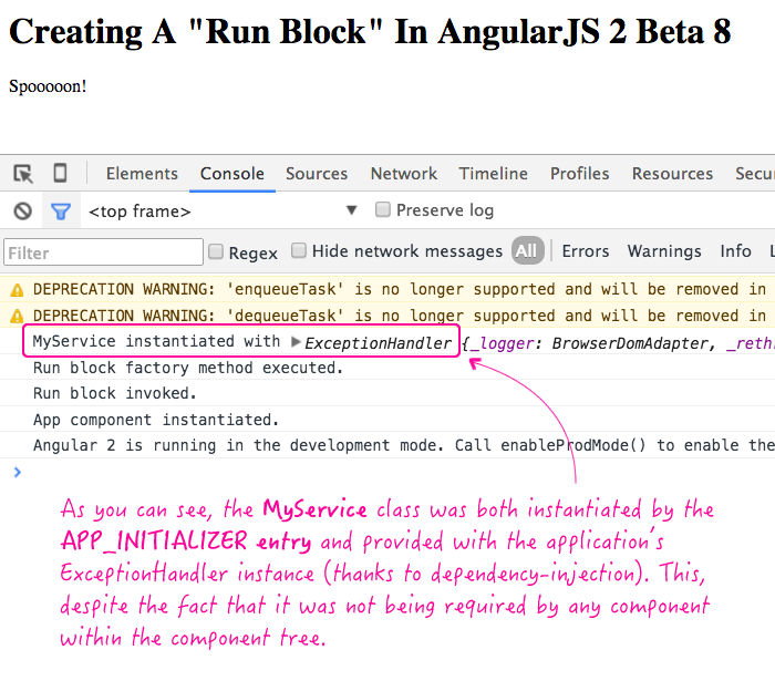 angularjs run command