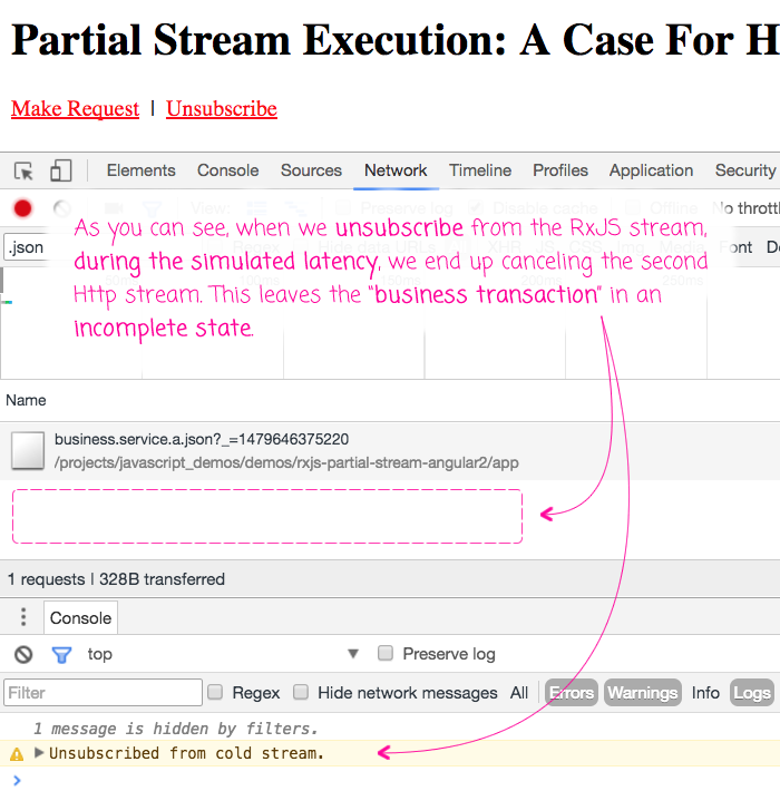Partially executed RxJS streams - a case for 'hot' streams in Angular 2 services.