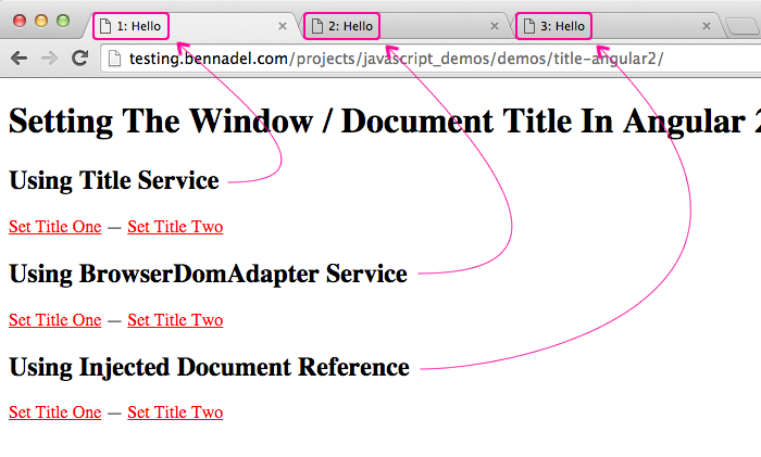 Setting the window / document title in Angular 2 Beta 9.