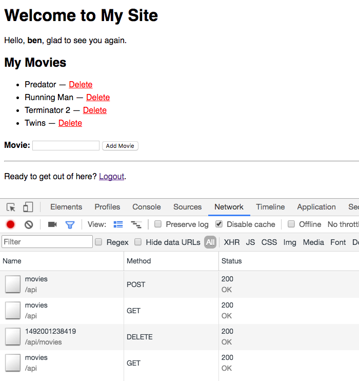 Express.js with FW/1 inspired middleware in Node.js.