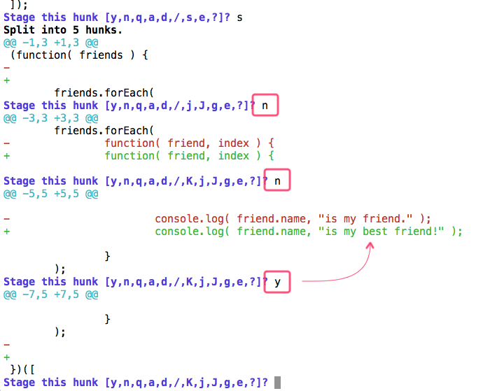 Using git add --patch to split commits and rewrite history.