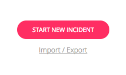 Incident Commander import / export button.