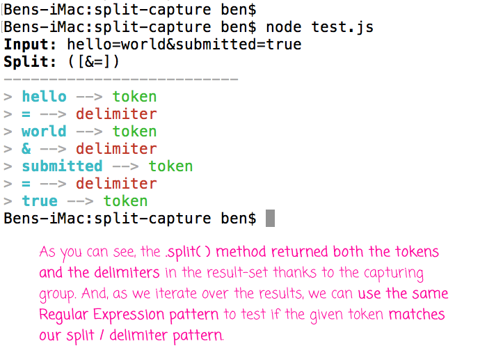 Returning the delimiters in the String split() method in JavaScript.