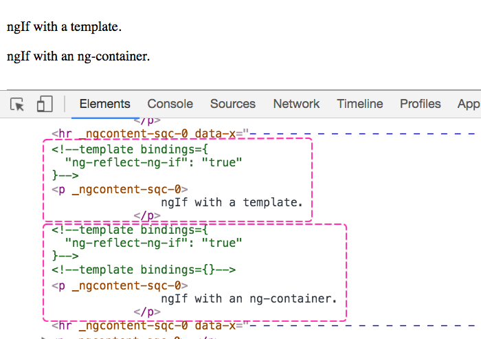 Template Vs Ng container For Grouping DOM Nodes In Angular 2 4 4