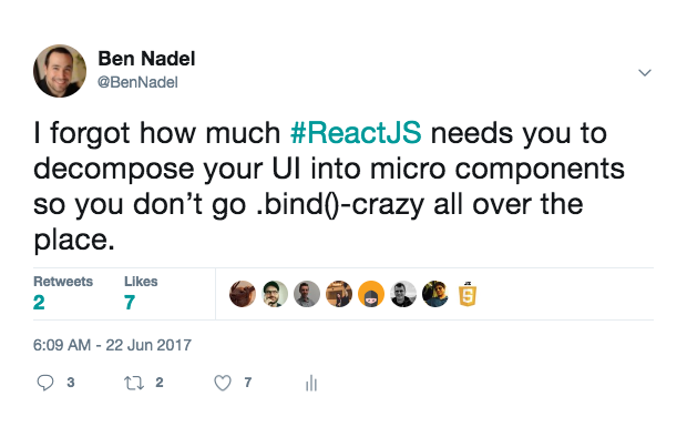 I forgot how much React requires you to decompose your UI into micro components.