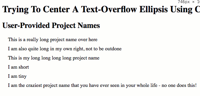 A demonstrating of the sliding-door technique for centering a text-overflow ellipsis using Angular 7.2.15.