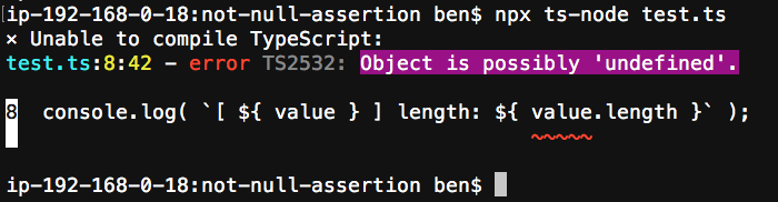 TypeScript compiler things .shift() and .pop() return values might be undefined.