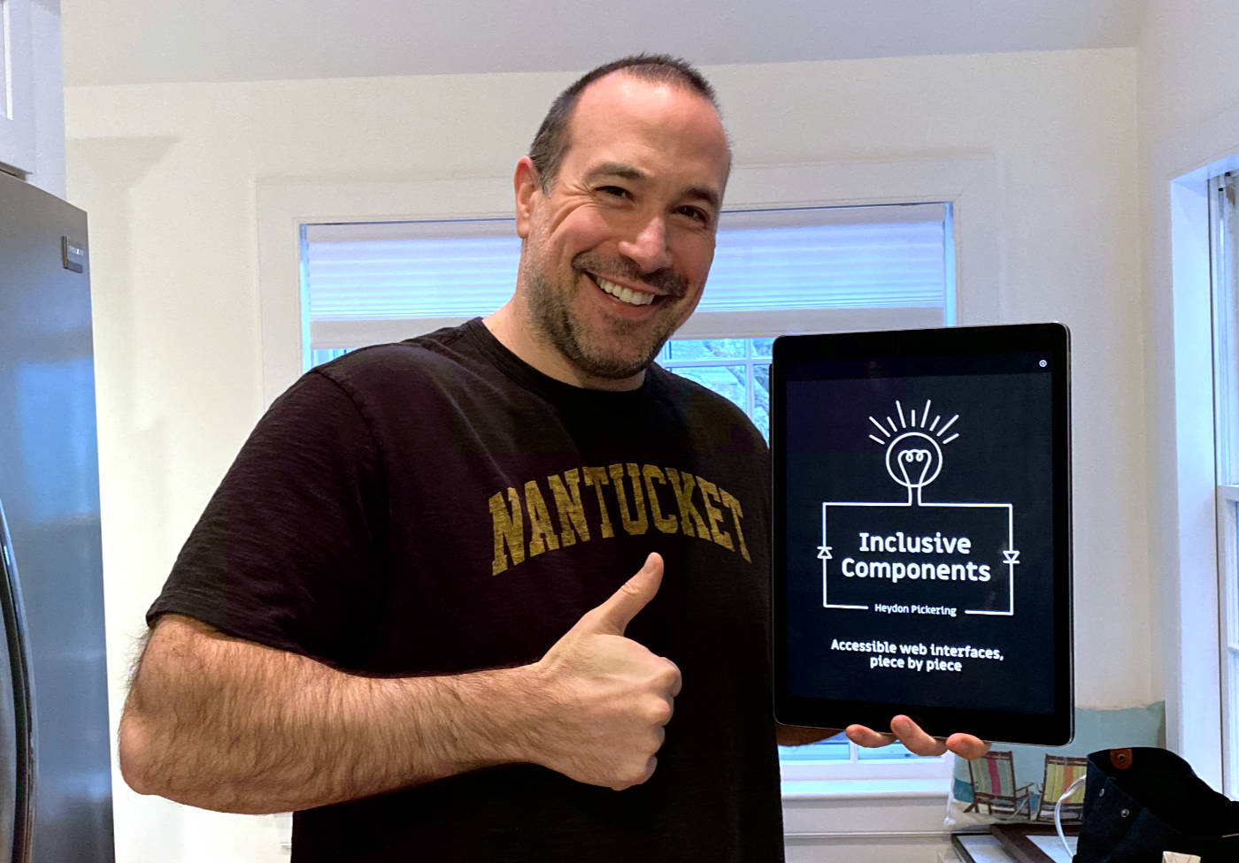 Ben Nadel giving his thumbs-up for Inclusive Components: Accessible Web Interfaces, Piece By Piece by Heydon Pickering.