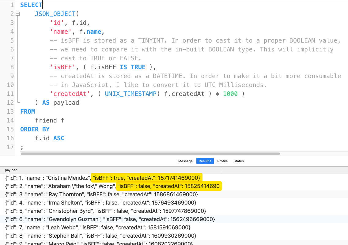 mysql json compare column with a json object