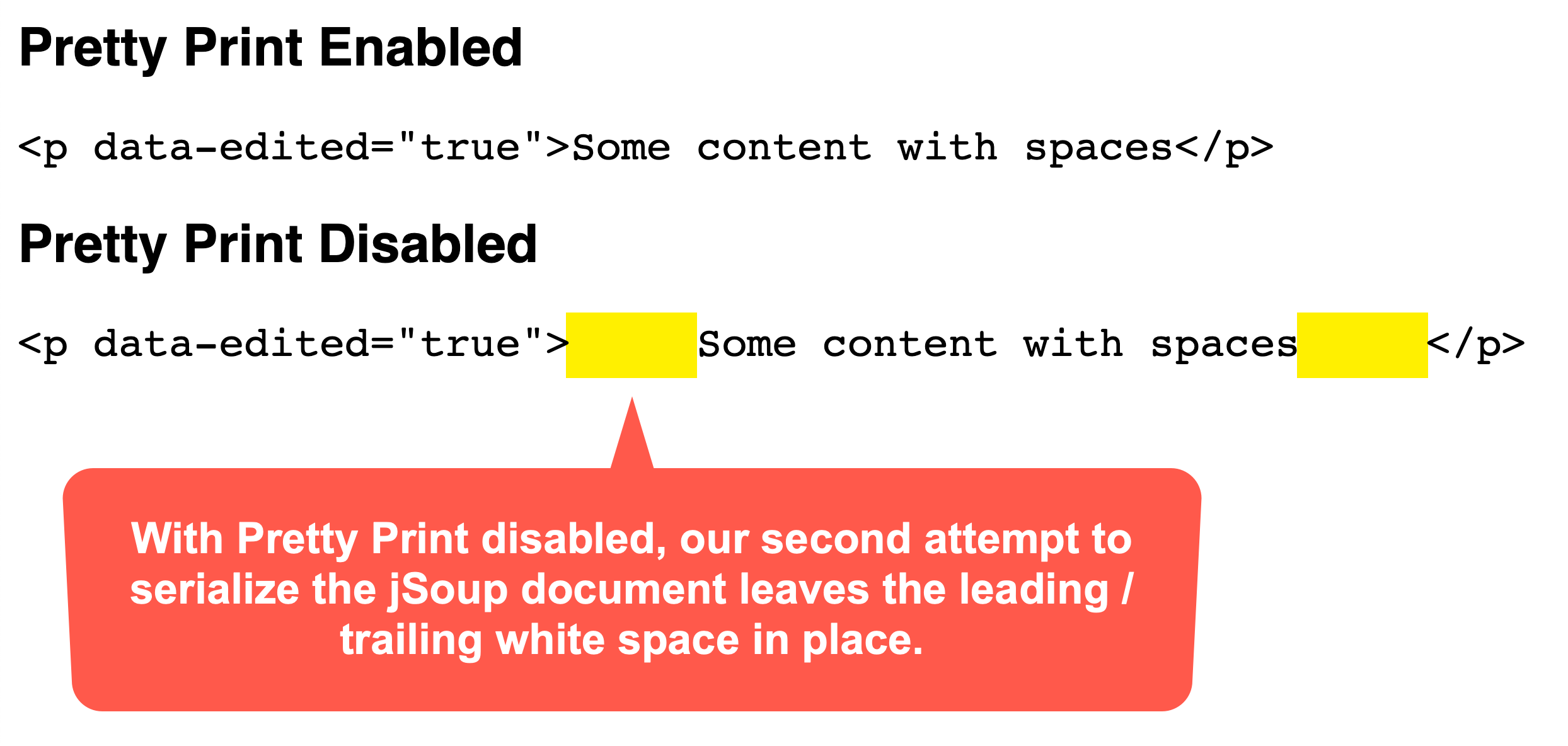 HTML document serialized from a jSoup DOM.