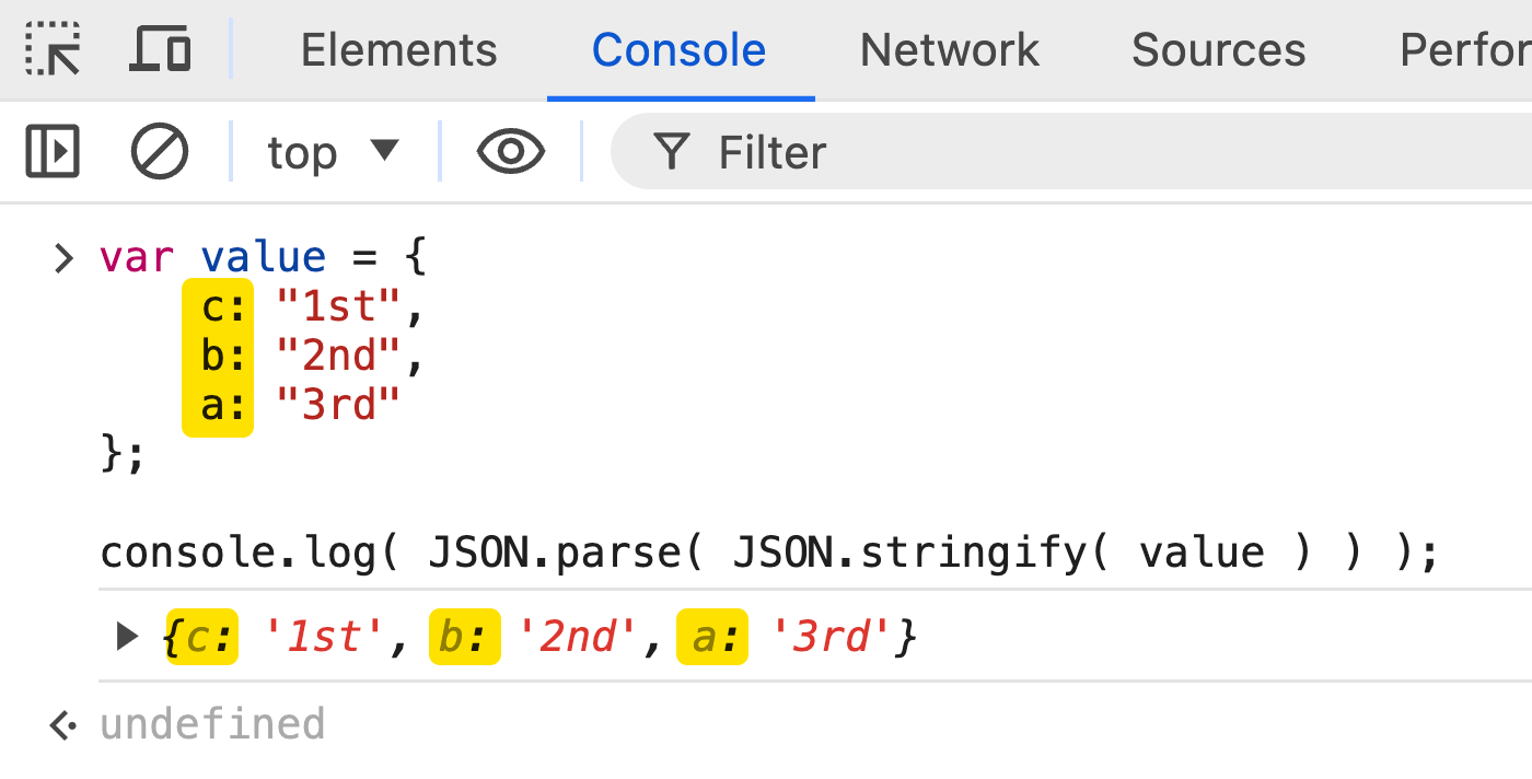 Object rendered pre and post JSON serialization in Chrome Dev Tools (ie, in JavaScript).