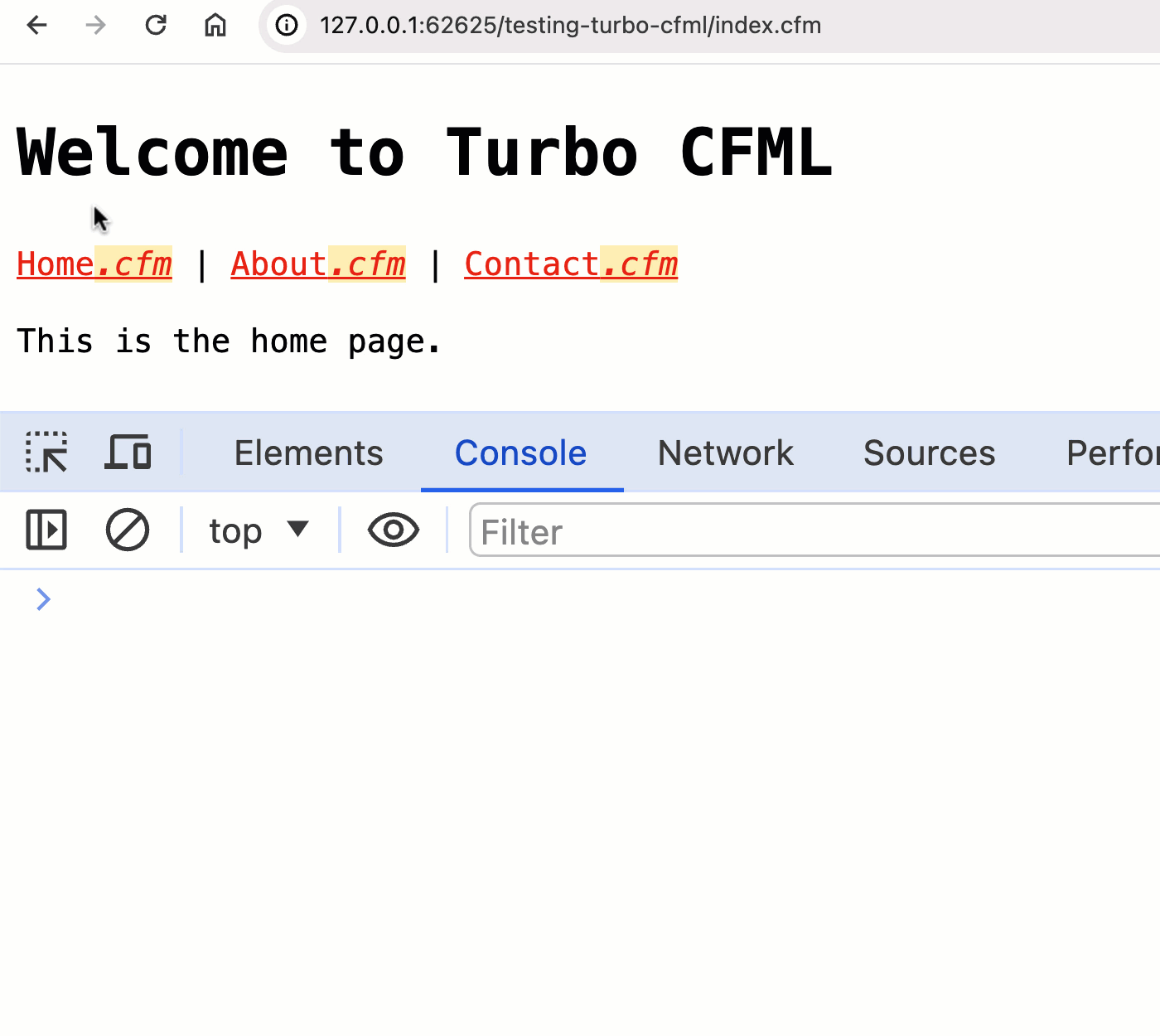 Turbo CFML library applying Hotwire Turbo to CFM file extensions.