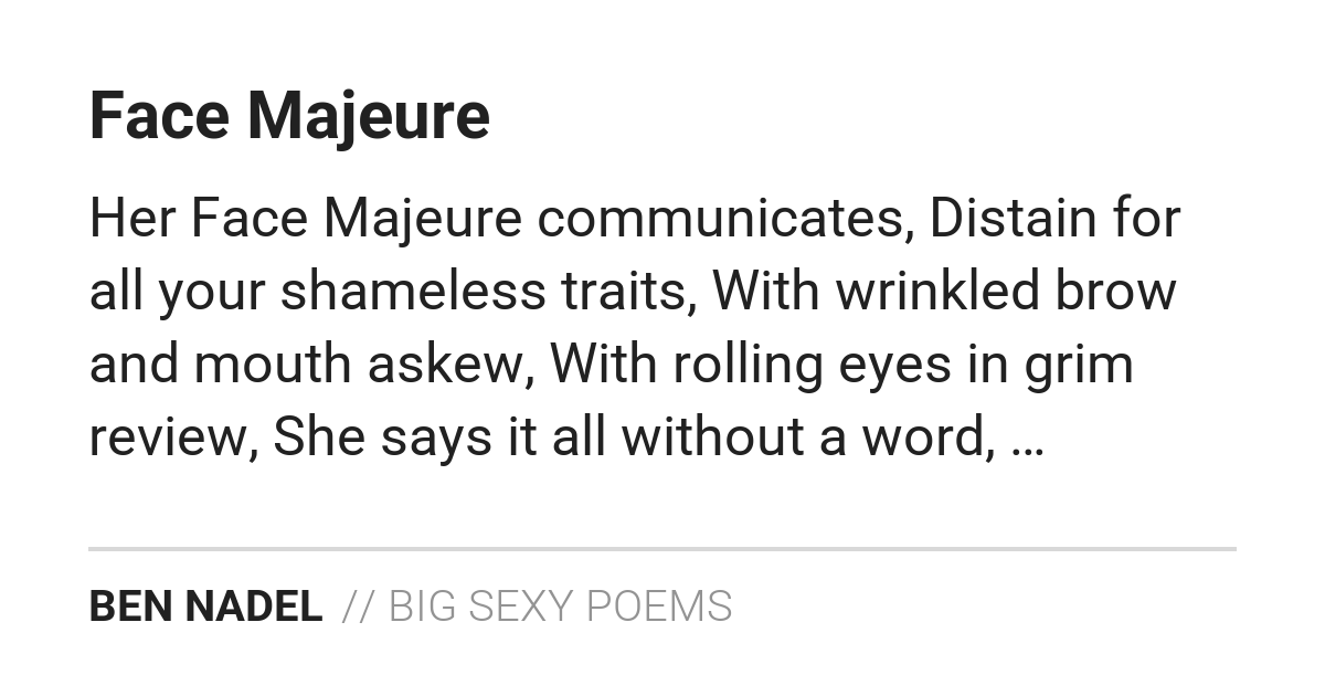 Open Graph image for a Big Sexy Poem