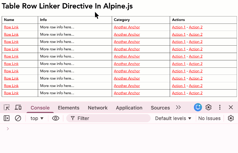 A Table Row Linker Directive In Alpine.js